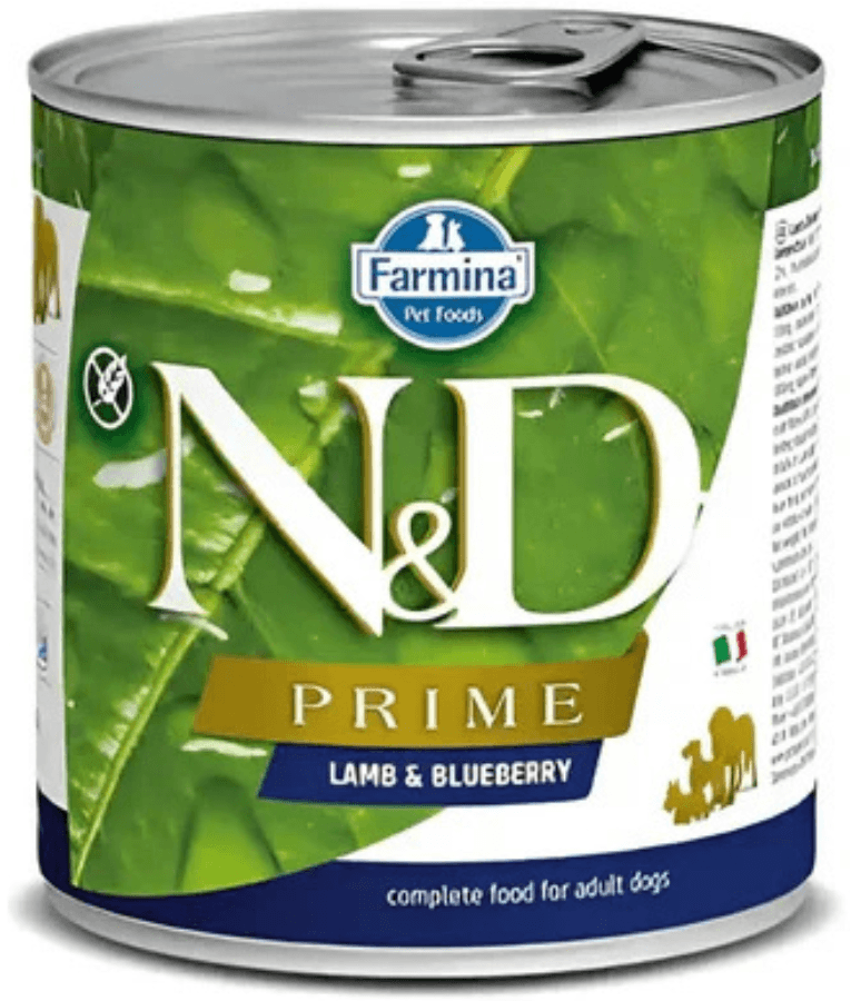 Farmina - N&D Lamb & Blueberry, Grain-Free, High Animal Protein, Low Glycemic, Adult All Breed Sizes Wet Dog Food - 285 g