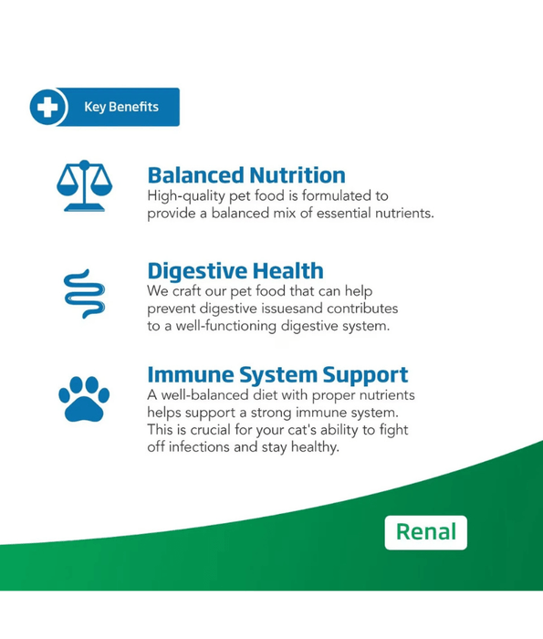 Farmina - Vet Life Renal Feline, Chicken & Fish, Low Protein, Low Phosphorus, Adult Dry Cat Food - 2 kg