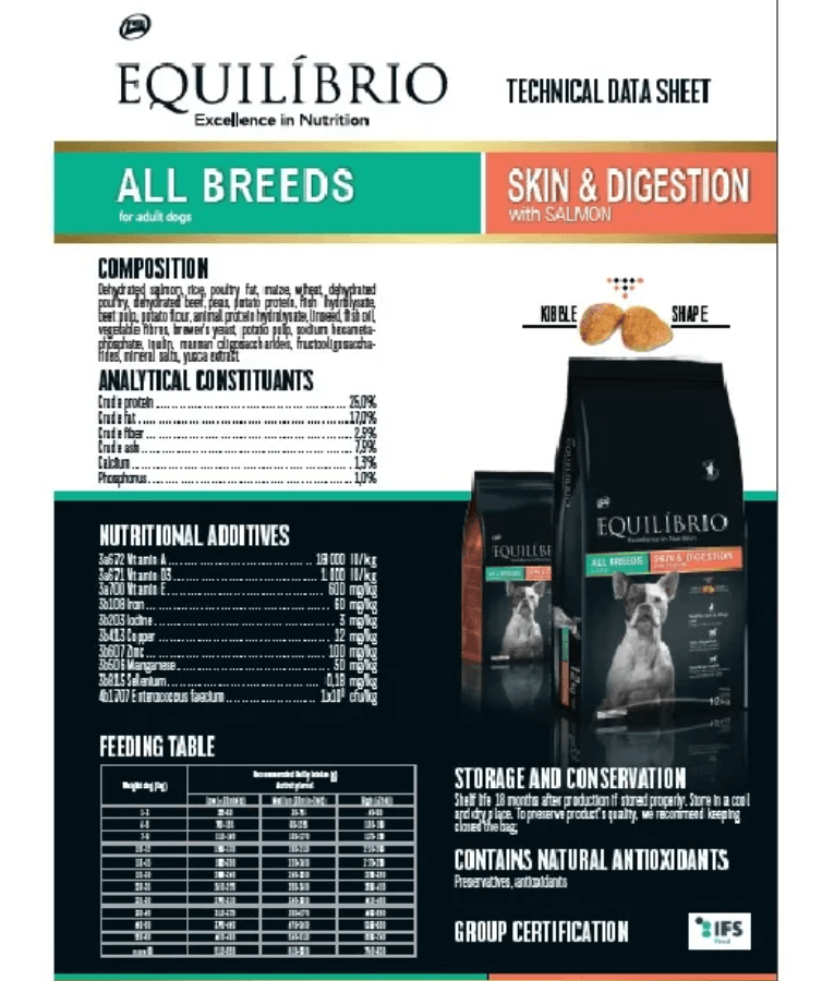 Equilibrio - Skin & Digestion Salmon 2kg-12kg