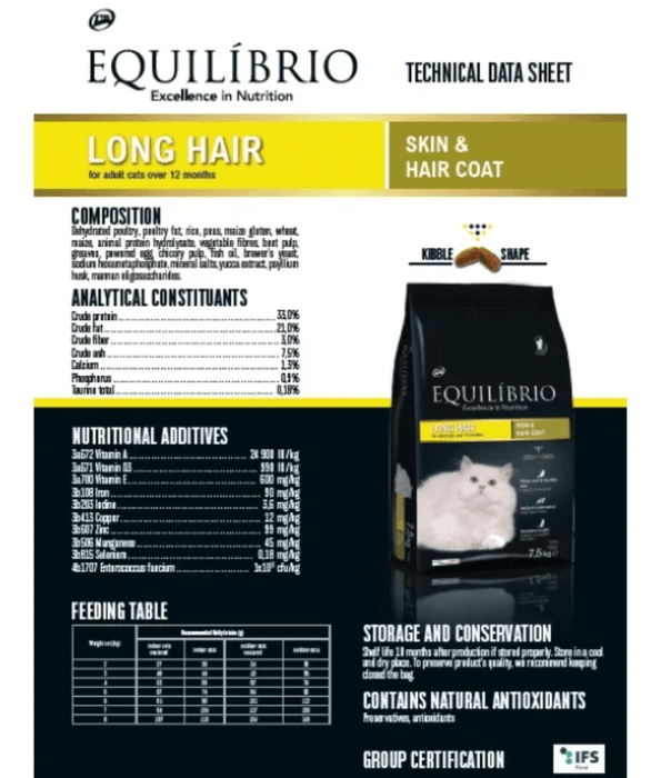 Equilibrio Long Hair Skin & Hair Coat 7.5kg