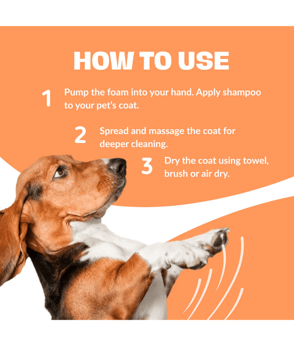 Smart Mate - Fresh Fur Foam Dry Shampoo, Antibacterial, No Water Cleaning, Dogs & Cats All Life Stages, Coat Cleaning & Odor Control - 150 ml