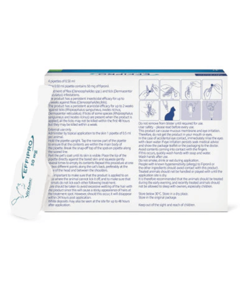 Virbac - Effipro Spot On For Cats 2-6 kg (Sold per Pipette)