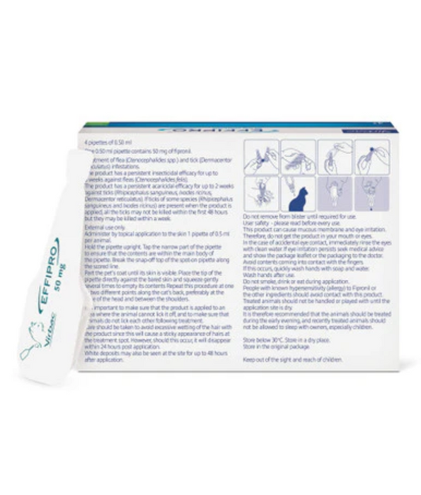 Virbac - Effipro Spot On For Cats 2-6 kg (Sold per Pipette)