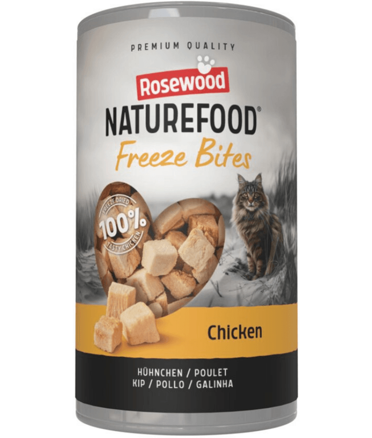 Rosewood – Naturefood Freeze Bites Chicken, Freeze-Dried, Grain-Free, High-Protein, All Life Stages Cat Treats - 30g