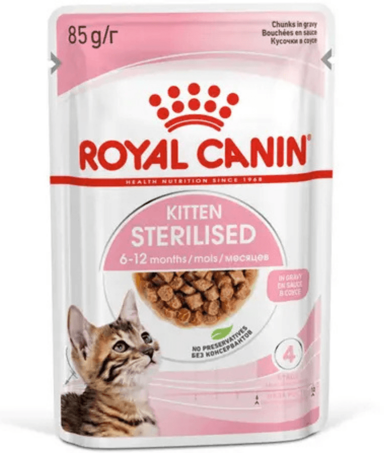 Royal Canin - Sterilised Kitten in Gravy, Growth & Weight Control - 85g