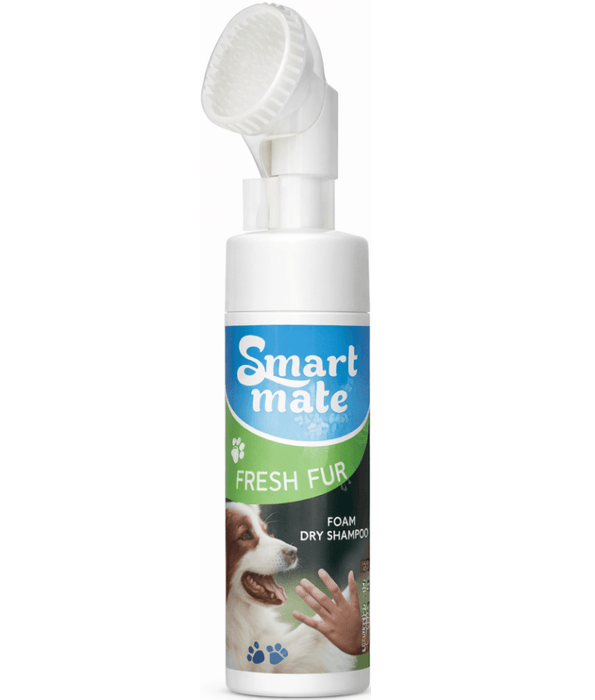 Smart Mate - Fresh Fur Foam Dry Shampoo, Antibacterial, No Water Cleaning, Dogs & Cats All Life Stages, Coat Cleaning & Odor Control - 150 ml