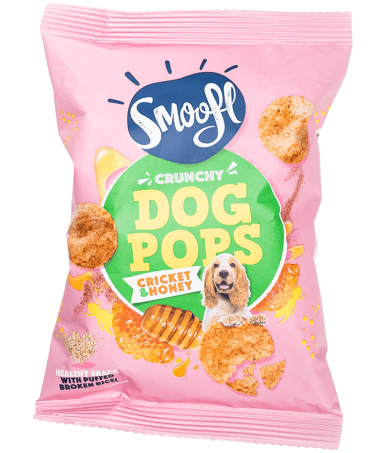 Smoofl - Dog Pops Cricket & Honey, Rice-Based Low Fat Treat, High Protein, Adult, All Breed Sizes - 24 g