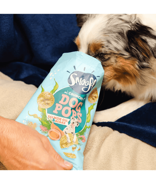 Smoofl - Dog Pops Salmon Oil & Algae, Rice-Based Low Fat Treat, Omega 3 Support, All Breed Sizes Adult - 24 g