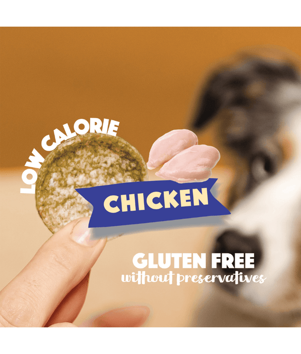 Smoofl - Dog Chips Chicken, Rice-Based Low Calorie Treat, Mono Protein, Easy to Digest, Adult, All Breed Sizes - 50 g