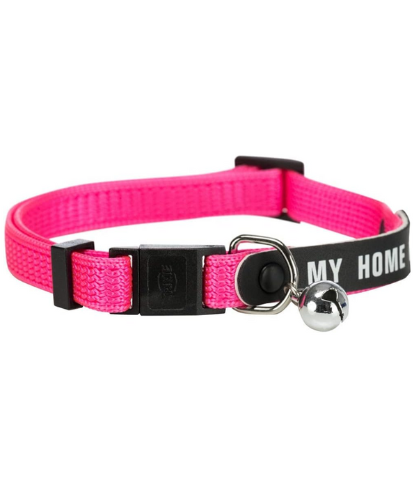 Trixie - Cat collar My Home - Nylon Cat Collar with Adres Bracket