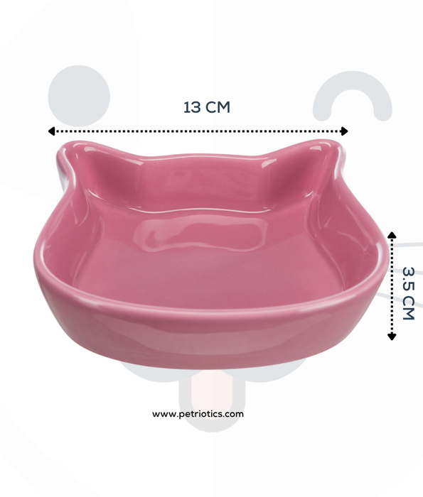 Trixie - Ceramic Cat Bowl – Cat-Shaped Design 0.25L / 12cm