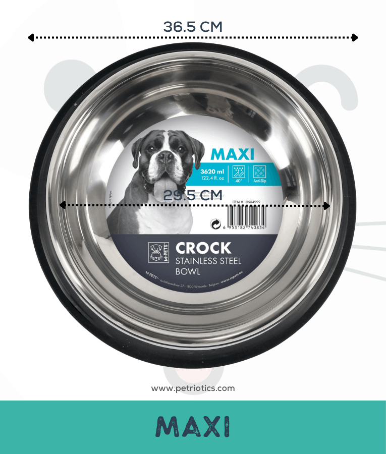 M-Pets Crock Stainless Steel Bowl