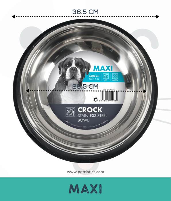 M-Pets Crock Stainless Steel Bowl