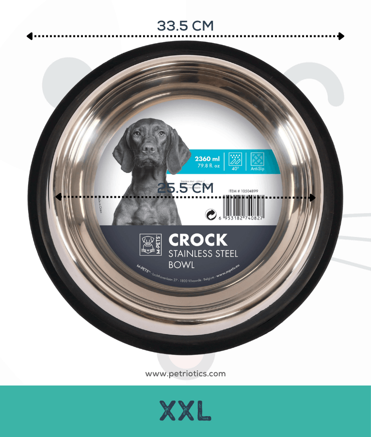 M-Pets Crock Stainless Steel Bowl