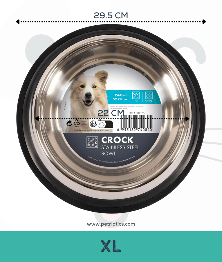 M-Pets Crock Stainless Steel Bowl