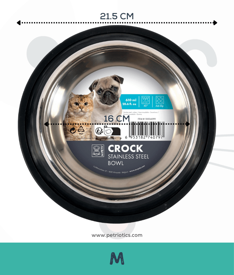 M-Pets Crock Stainless Steel Bowl