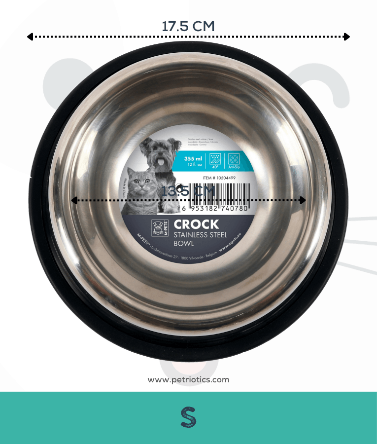 M-Pets Crock Stainless Steel Bowl