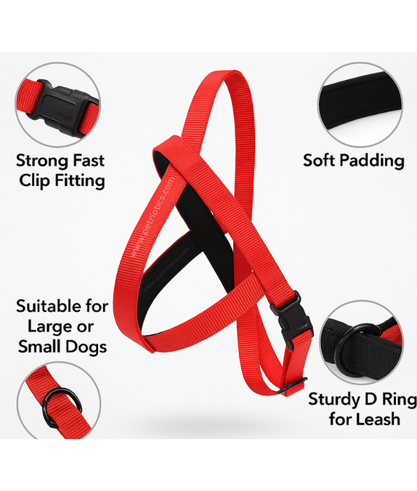 Animate WalkingMate Neoprene Padded Black Harness (S,M)
