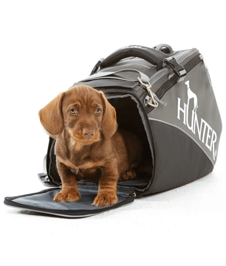 Hunter - Skien Pet Carrier Bag, Padded Travel Carrier - Black - 45x20x30cm