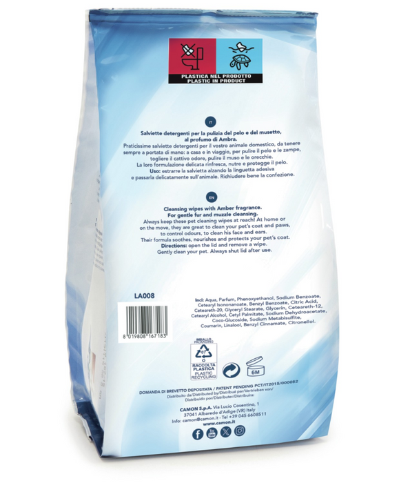 Camon Salviette Cleansing Wipes With Amber Fragrance 100 Sheets