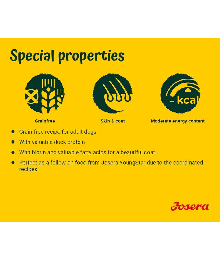 Josera - Duck & Potato, Grain-Free, Immune Support, Moderate Energy, Adult Dry Dog Food - 12.5kg