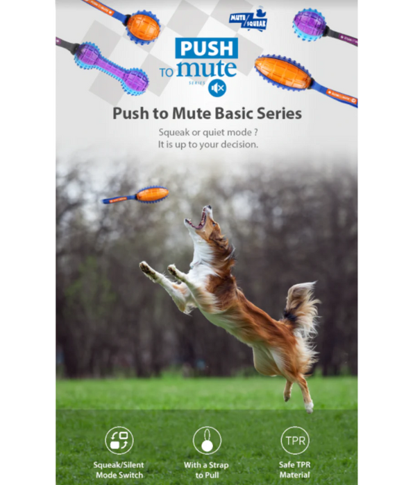 GiGwi - Orange Owl Push to Mute Dog Toy