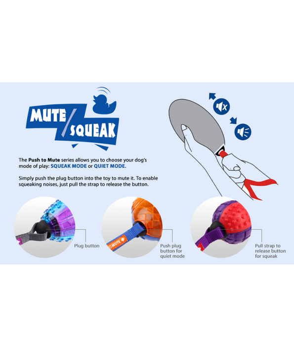 GiGwi - Orange Owl Push to Mute Dog Toy