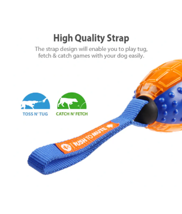 GiGwi - Orange Owl Push to Mute Dog Toy