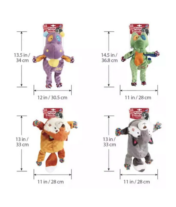 GiGwi Dog Toys - Plush Friendz - Hippo (Purple)
