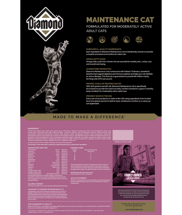 Diamond - Maintenance Cat With Chicken 2.7kg-9kg