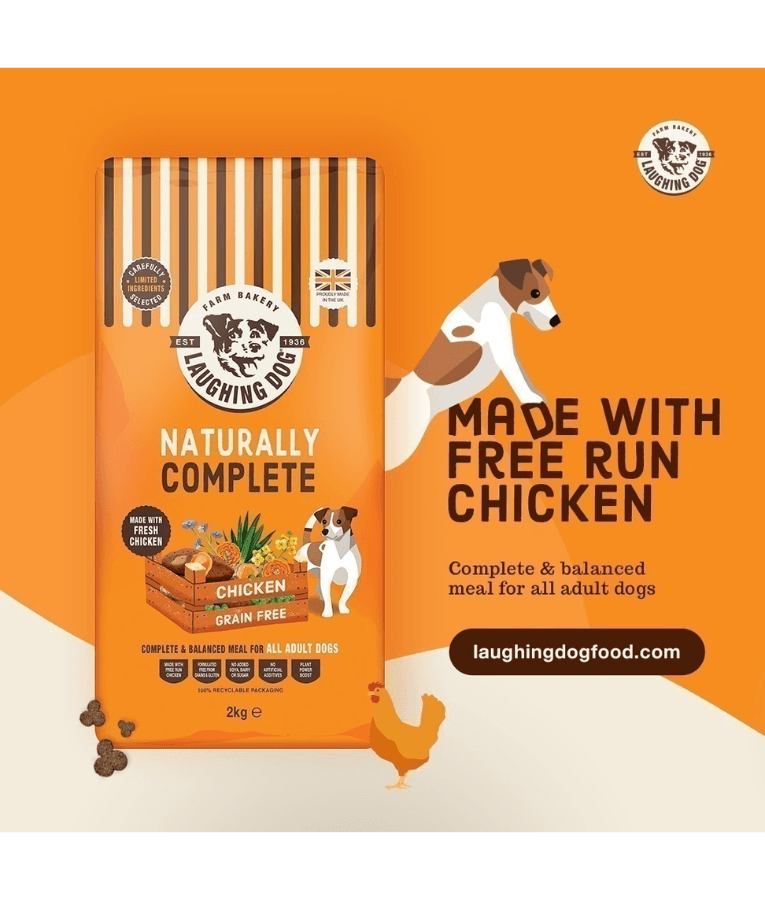 Laughing Dog - Naturally Complete Chicken, Grain-Free, Immune Support, Adult Dry Dog Food For All Breeds - 2kg, 10kg