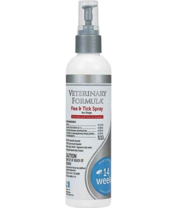 Synergy Labs - Veterinary Formula, Flea & Tick Spray With Nylar Insect Growth Regulator, Kills on Contact, For Dogs - 236.6 ml
