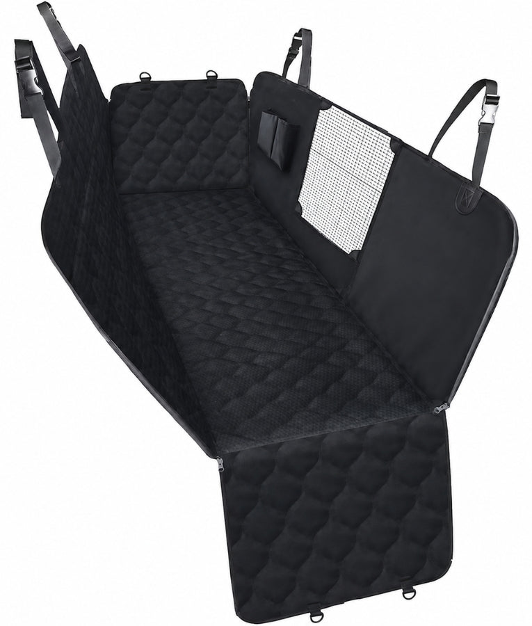 Car Seat Cover, Hammock Design With Velcro Pocket & Mesh Window, For Dogs - 200 x 130cm (Folded: 140 x 45cm)