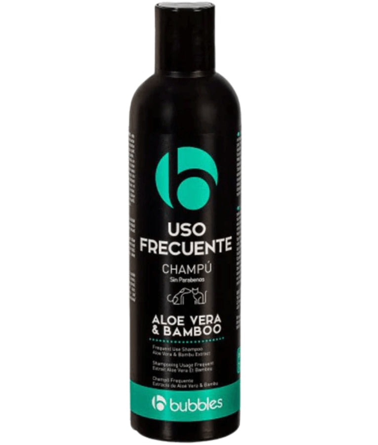 Bubbles - Aloe Vera & Bamboo Extract Shampoo, Moisturizing, All Skin & Coat Types, Dogs & Cats - 250ml - 1 L