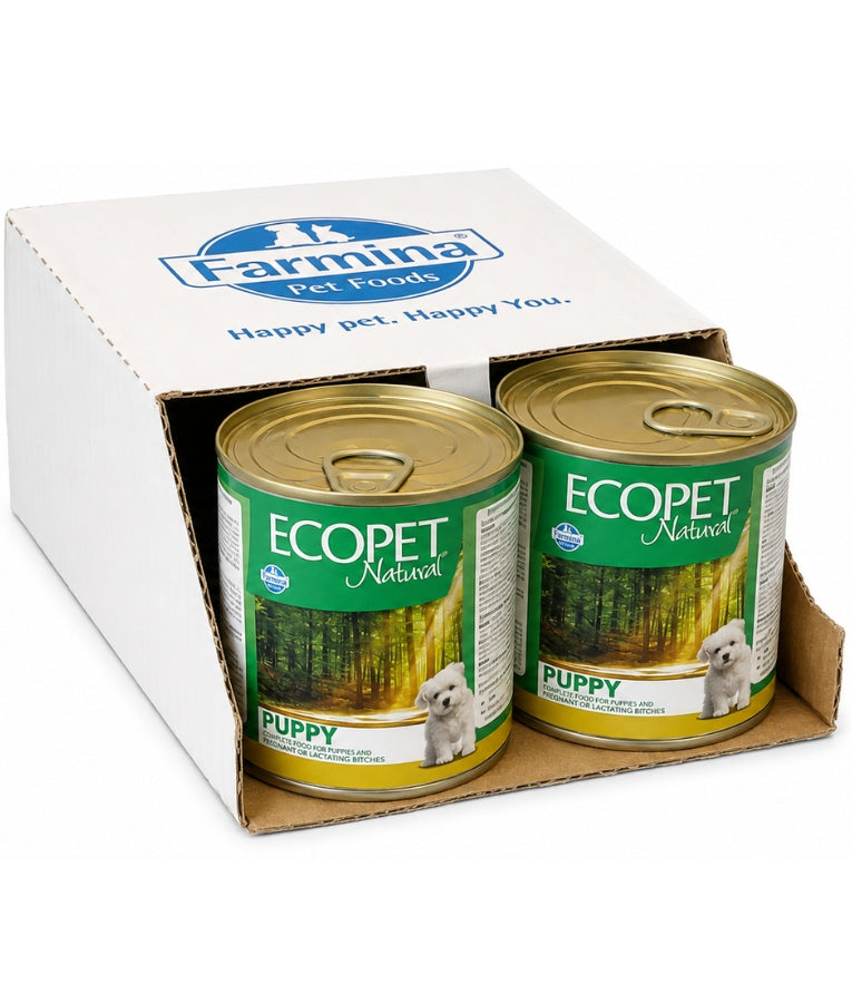 Farmina - Ecopet Natural Chicken, Growth Support, Digestive Health, Puppy All Breed Sizes Wet Dog Food - 300 g