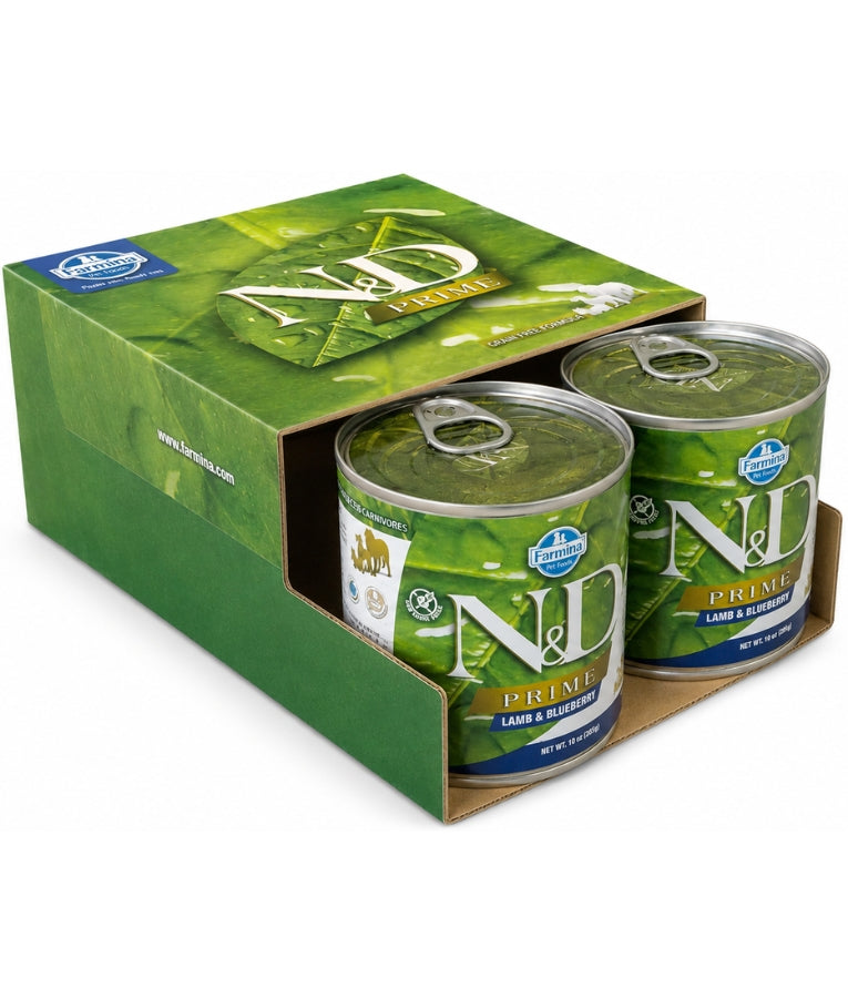 Farmina - N&D Lamb & Blueberry, Grain-Free, High Animal Protein, Low Glycemic, Adult All Breed Sizes Wet Dog Food - 285 g