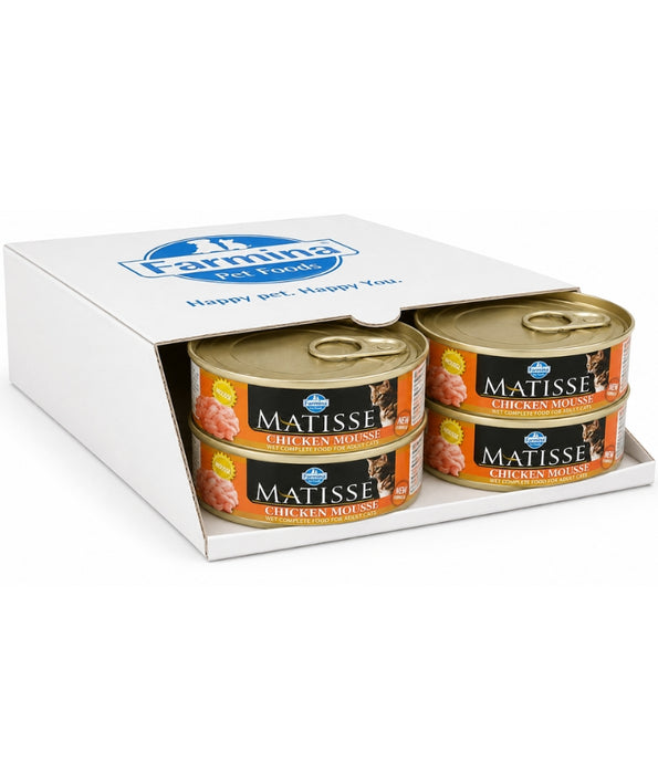 Farmina - Matisse Chicken Mousse, Chicken & Herring, Complete Wet Cat Food for Adult Cats - 85 g