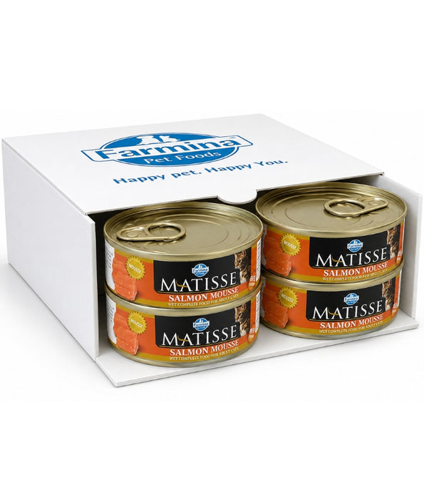 Farmina - Matisse Salmon Mousse, Salmon & Herring, Complete Wet Cat Food for Adult Cats - 85 g