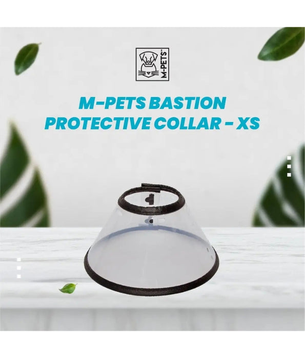 M-Pets - Bastion Protective Recovery Collar, Lightweight Adjustable Cone With Soft Edge, For Dogs & Cats - XS-S-M-L-XL