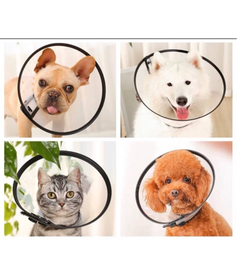 M-Pets - Bastion Protective Recovery Collar, Lightweight Adjustable Cone With Soft Edge, For Dogs & Cats - XS-S-M-L-XL