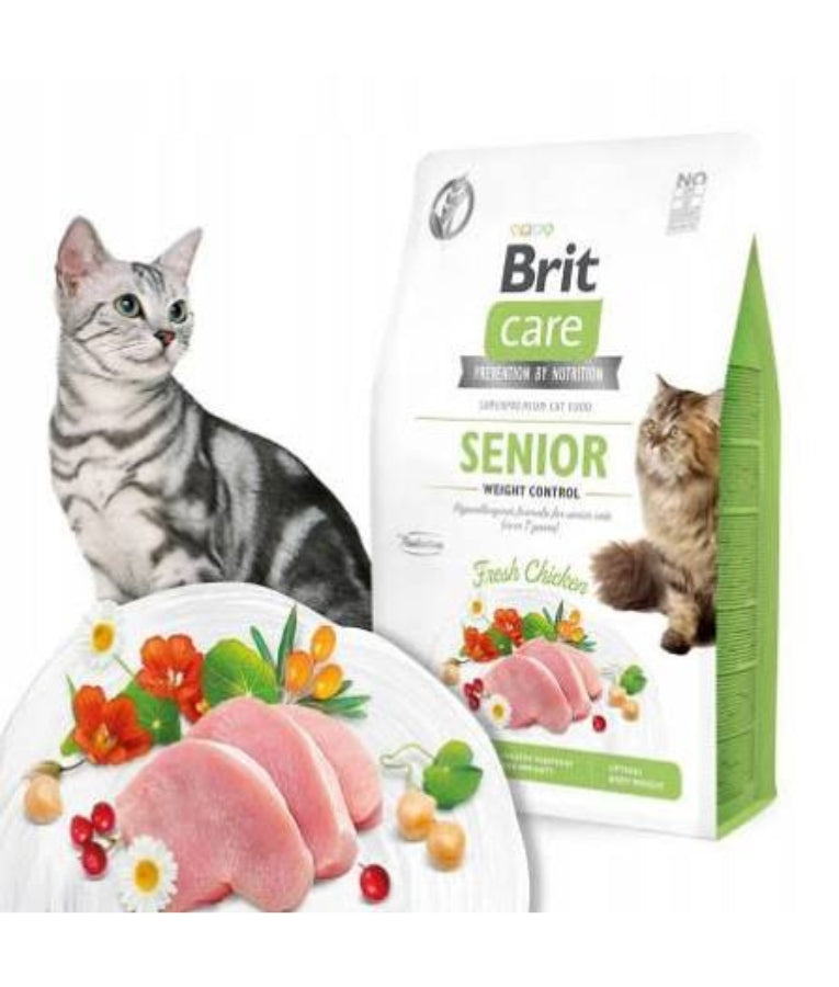 Brit Care - Senior Weight Control, Chicken, Grain-Free, Dry Cat Food - 2kg