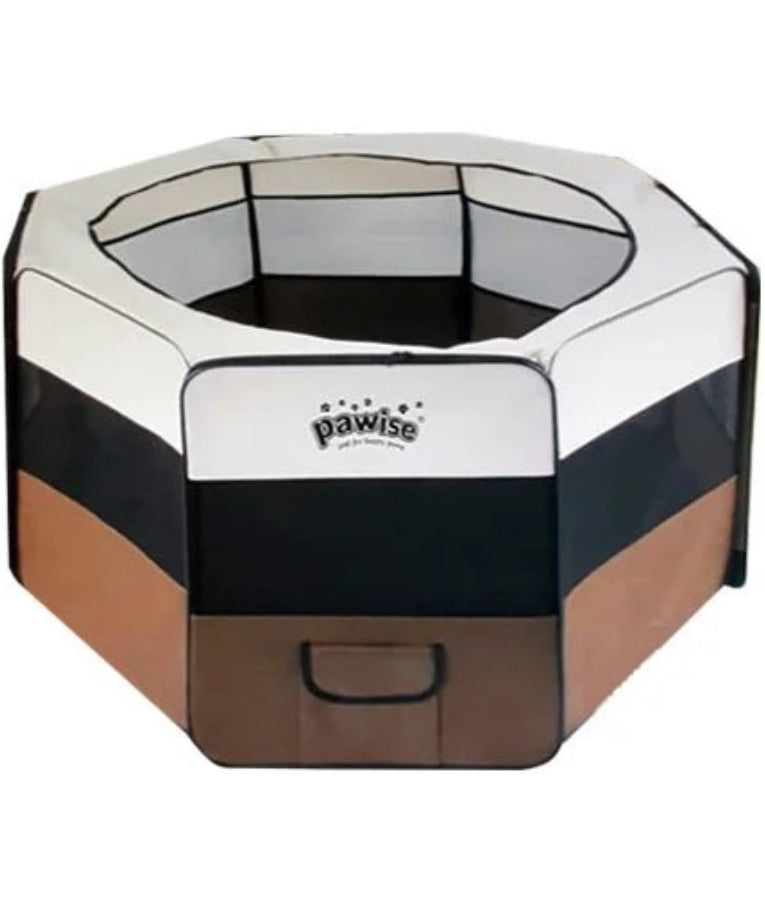 Pawise - Soft Pet Portable Playpen, Foldable PVC Mesh & Oxford Design, For Dogs - 107x60x45 cm