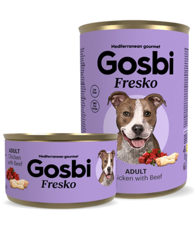Gosbi - Fresko, Grain-Free Chicken & Beef Adult Complementary Wet Dog Food - 150 g