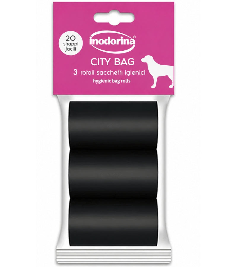 Inodorina - City Dog Waste Bags, Strong & Leak-Proof, 3/6/8/12 Roll Packs