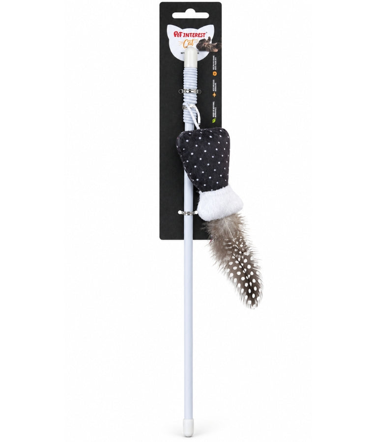 Pet Interest - Plush & Feather Cat Teaser Stick - 46 cm
