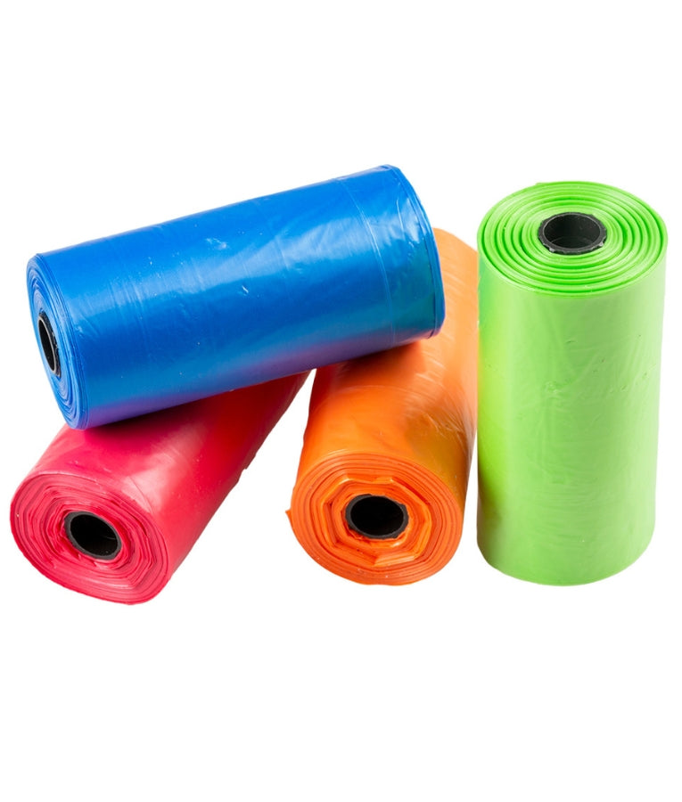 Duvo - Poopidog Rainbow Poo Bags, Extra Thick Multicolour Design, For Dogs - 8 Rolls x 20 Bags (32x19cm)
