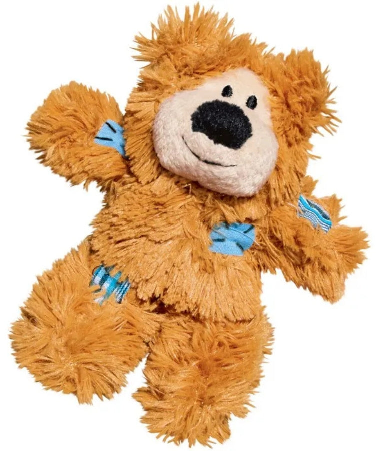 Kong - Cat Softies Patchwork Bear, Catnip-Filled Plush With Crinkle Sound, For Cats - 13x8x5cm