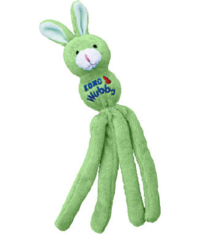 Kong - Wubba Cat Rabbit, Crinkly Tails With Catnip & Squeaker, For Cats - 21x4x4cm