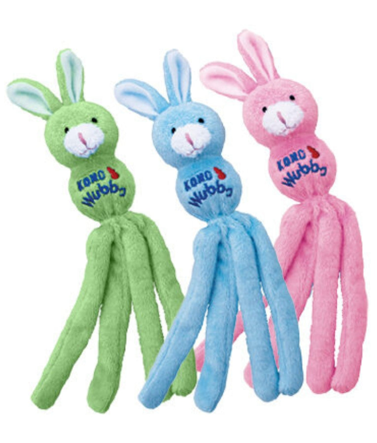 Kong - Wubba Cat Rabbit, Crinkly Tails With Catnip & Squeaker, For Cats - 21x4x4cm