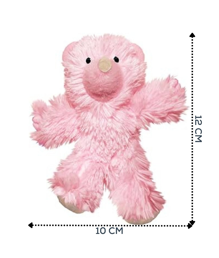Kong - Catnip Kitten Teddy Bear, Soft Plush With Crinkle Sound, Pink or Blue, For Cats - 12x10x4cm